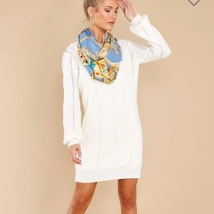 Pull Me Closer Ivory Sweater Dress
LARGE / Ivory Fable